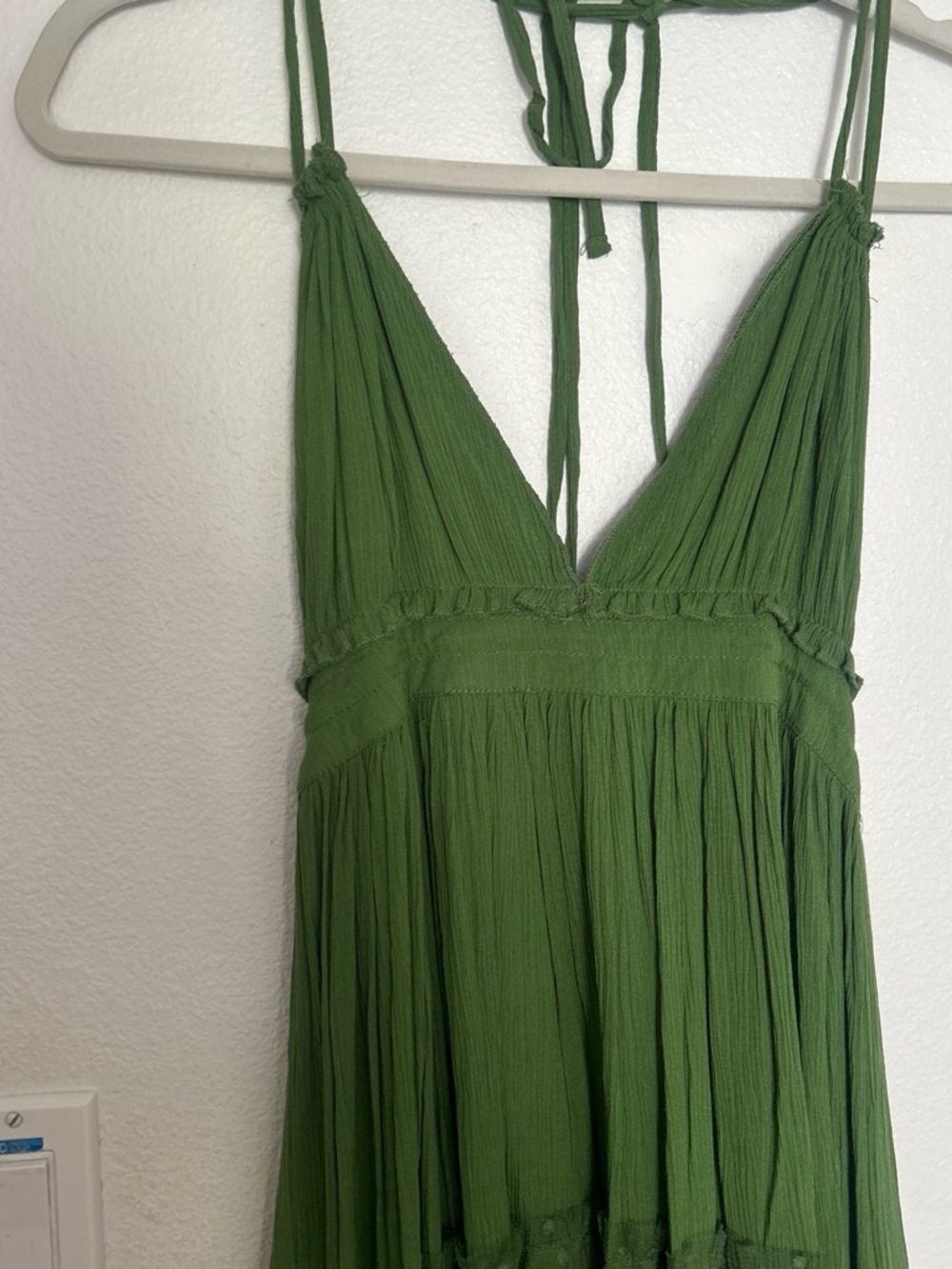 Free People Olive Green Mini Dress - Picture 2 of 5